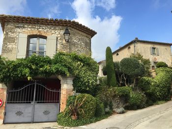 Low angle view of house against sky