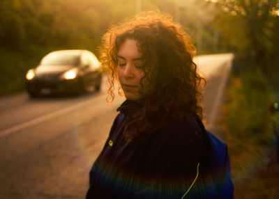 Close-up of young woman