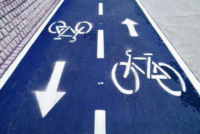 Bicycle traffic signal on the road