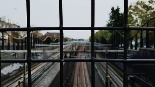 Close-up of window against sky