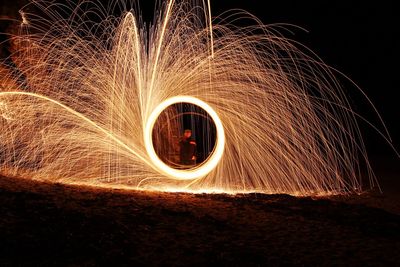 Light trails at night