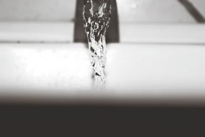 Close-up of water in bathroom