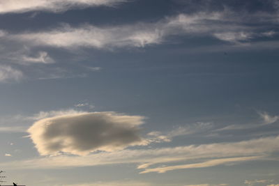 Low angle view of clouds in sky