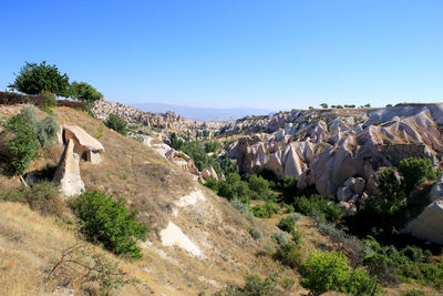 Panoramic view of landscape against clear sky