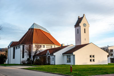 Built structures against sky