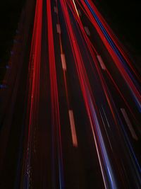 Close-up of light trails