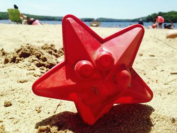 Close-up of sand on beach