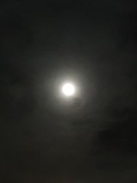 Low angle view of moon in sky