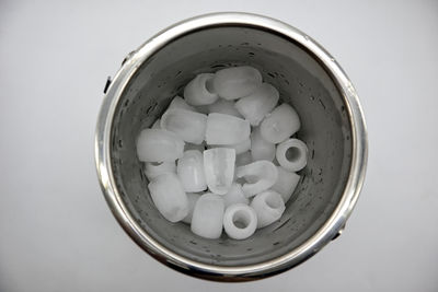 Directly above shot of ice cream in bowl