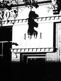 Close-up of text on wall