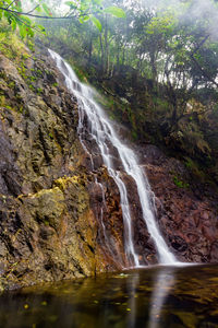 Scenic view of waterfall