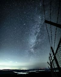 Scenic view of sea against sky at night