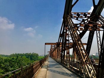 Low angle view of bridge against sky