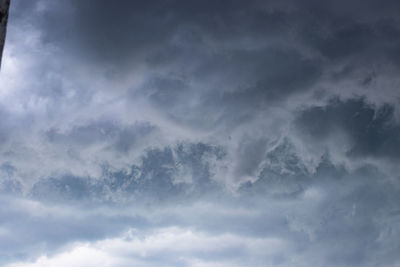 Low angle view of clouds in sky