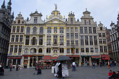 Group of people in front of building