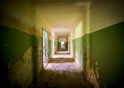 Empty corridor of building