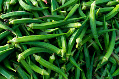 Full frame shot of okras for sale