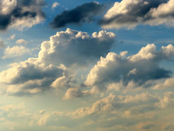 Low angle view of clouds in sky