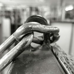 Close-up of rusty chain