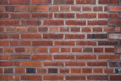 Full frame shot of red brick wall