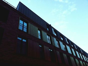 Low angle view of modern building against sky