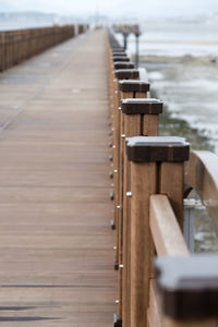 Wooden pier on sea