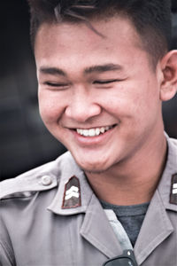 Portrait of young man smiling