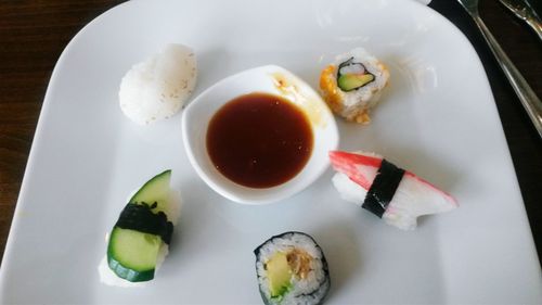 Close-up of served food