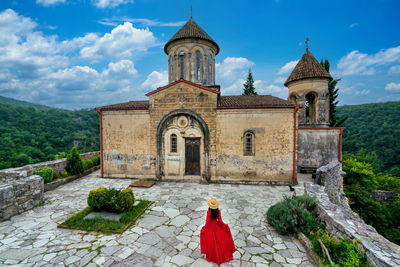 Low angle view of church against sky