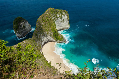 Aerial view of beach and sea