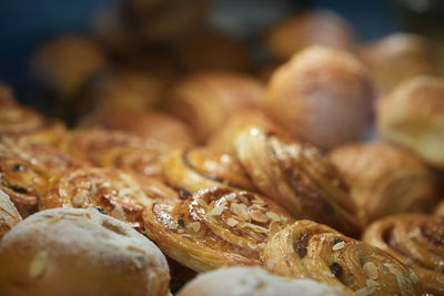 Cakes and desserts in a patisserie store