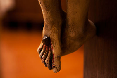 Close-up of jesus christ statue