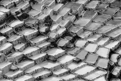 Full frame shot of travertine terraces