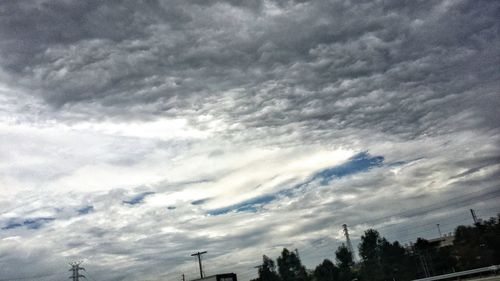 Low angle view of cloudy sky