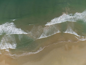 Close-up of wave splashing on shore