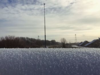 Scenic view of winter against sky