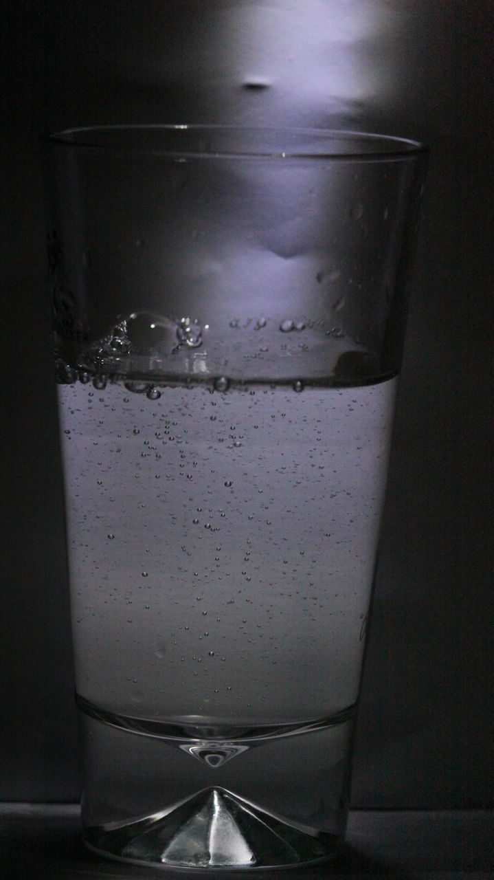 CLOSE-UP OF WET GLASS TABLE