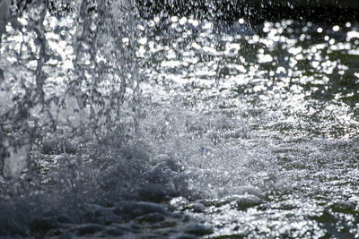 Full frame shot of water splashing in sea