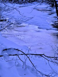 Close-up of frozen frost