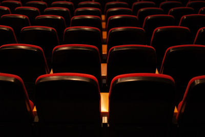 Interior of empty seats