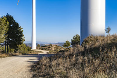 Wind turbines in rural area in spain
