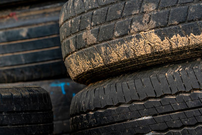 Close-up of tires