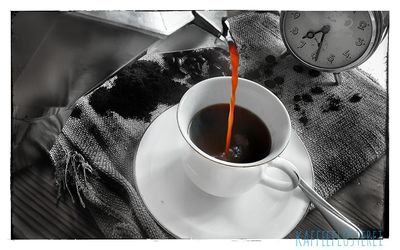 Close-up of tea cup on table