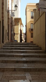 View of stairs in city