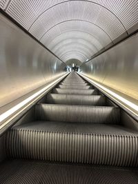 Low angle view of escalator