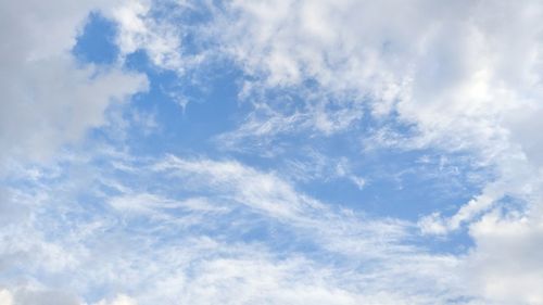 Low angle view of clouds in sky