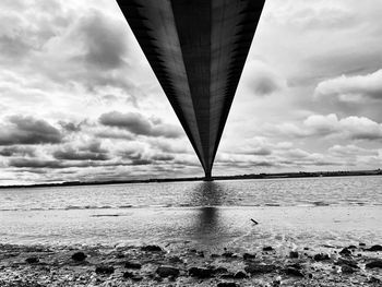 View of bridge over sea against sky