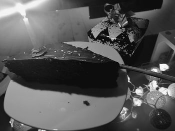 Close-up of cake on table