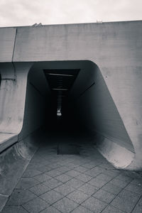 View of empty subway tunnel