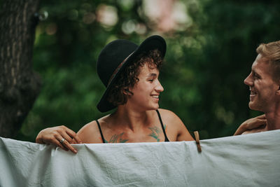 Portrait of a smiling young woman